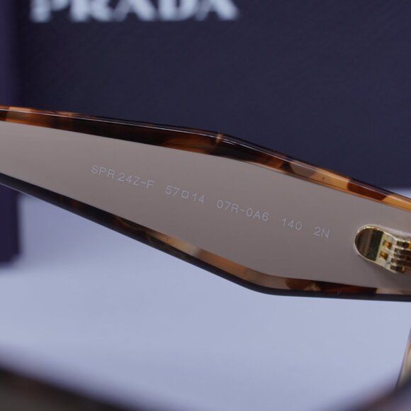 Prada PR24ZSF 07R0A6 Square Sunglasses – Caramel Havana